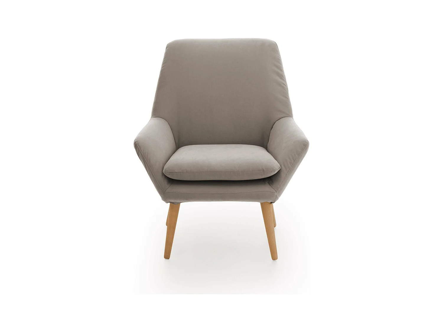 Annarita fauteuil, design lounge fauteuil, 100% Made in Italy, relaxfauteuil in gecapitonneerde stof, 80x70h95 cm, duifgrijs