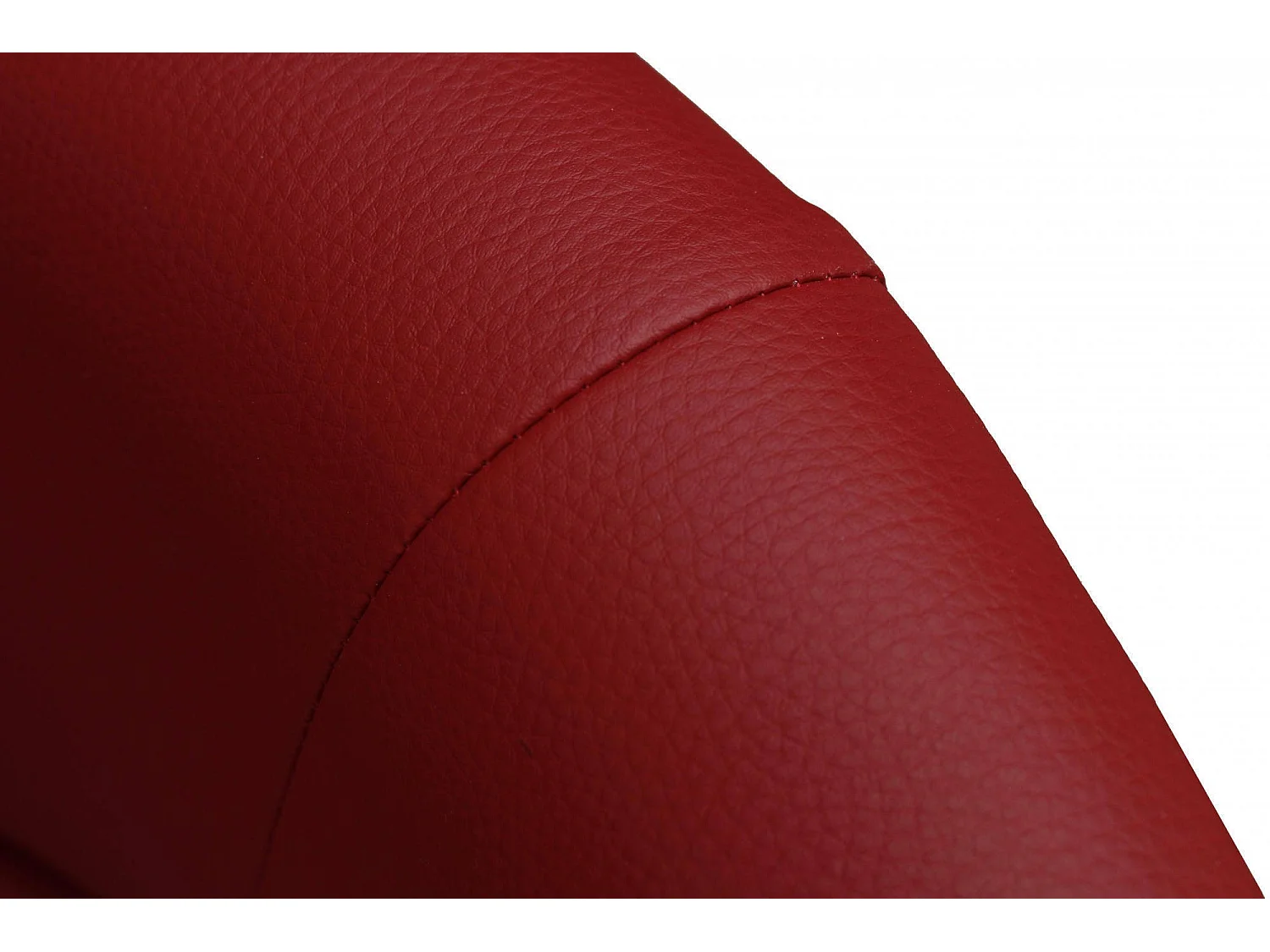 Poltrona Dpanett, Poltrona de sala, Assento acolchoado, Cadeira com braços em couro ecológico, 64x63h76 cm, Vermelho