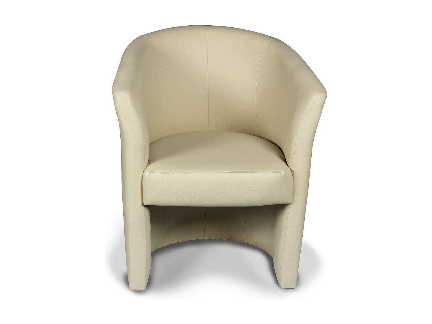 Fauteuil Dpanett, Fauteuil de salon, Siège rembourré, Chaise avec accoudoirs en éco-cuir, 64x63h76 cm, Beige