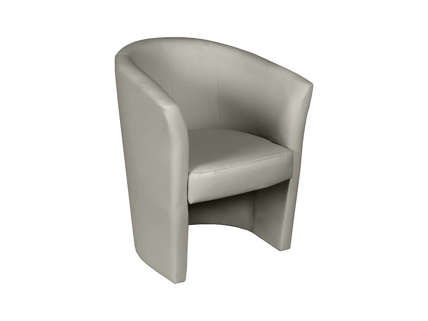 Fauteuil Dpanett, Fauteuil de salon, Siège rembourré, Chaise avec accoudoirs en éco-cuir, 64x63h76 cm, Gris