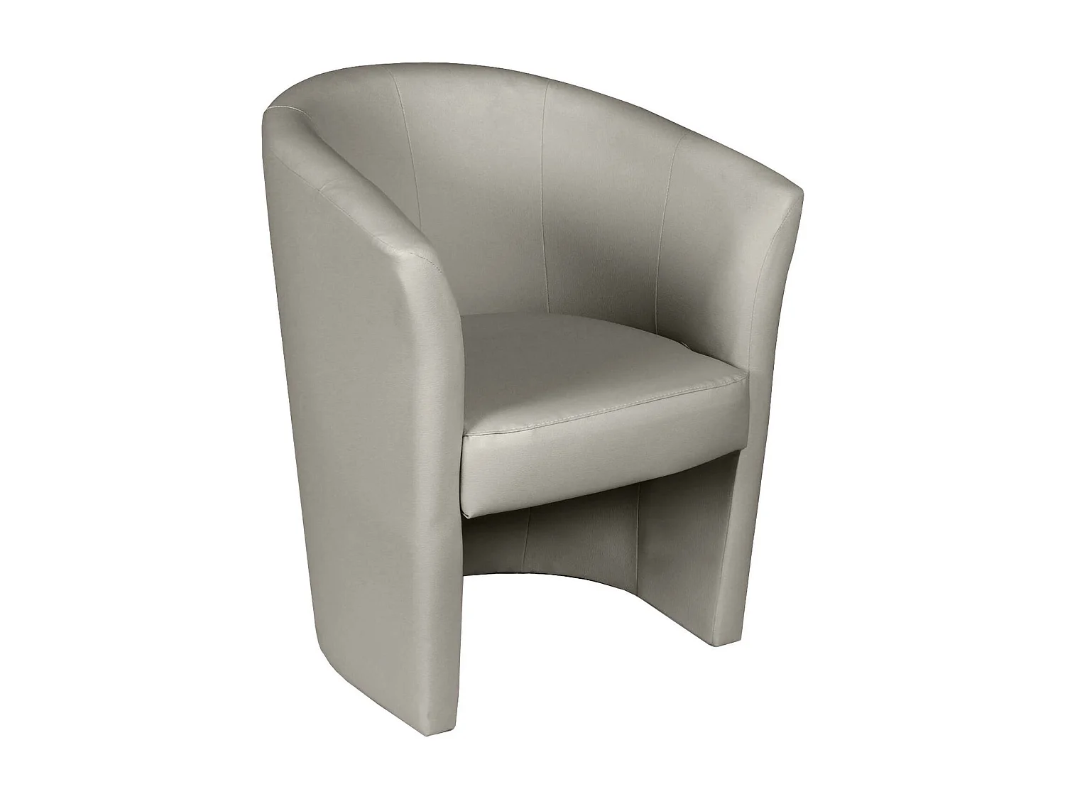 Fauteuil Dpanett, Fauteuil de salon, Siège rembourré, Chaise avec accoudoirs en éco-cuir, 64x63h76 cm, Gri