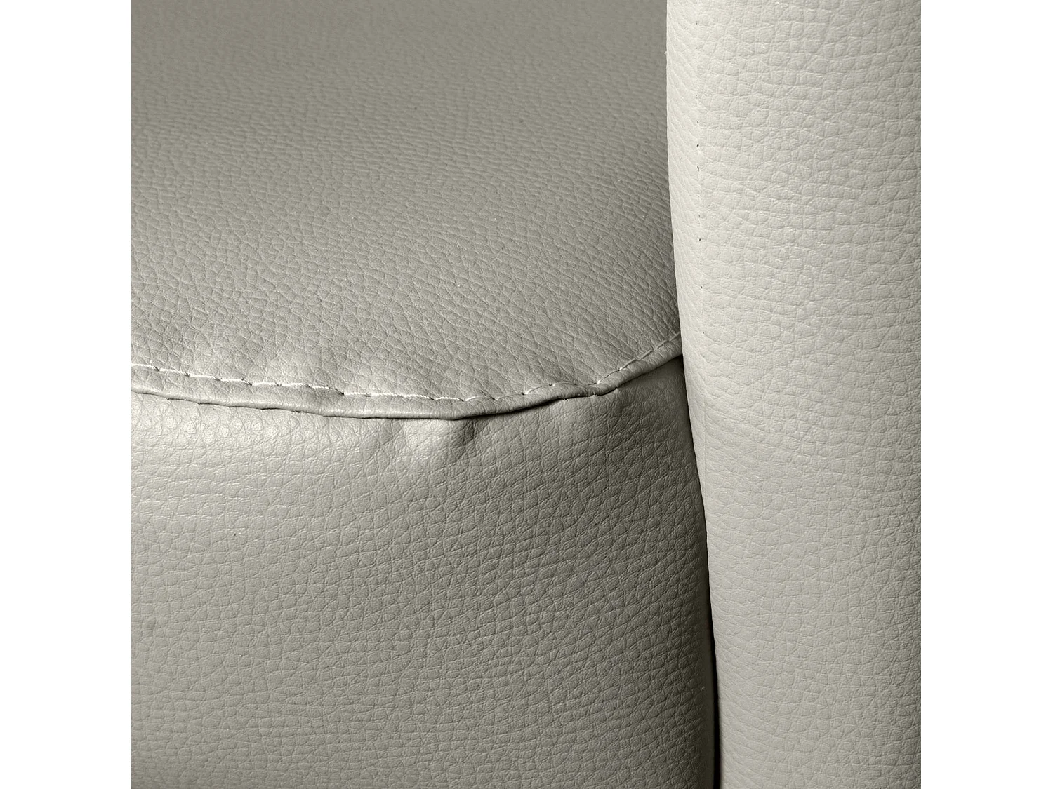 Fauteuil Dpanett, Fauteuil de salon, Siège rembourré, Chaise avec accoudoirs en éco-cuir, 64x63h76 cm, Gri