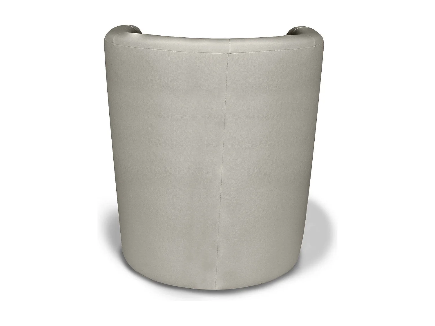 Poltrona Dpanett, Poltrona de sala, Assento acolchoado, Cadeira com braços em couro ecológico, 64x63h76 cm, Cinza
