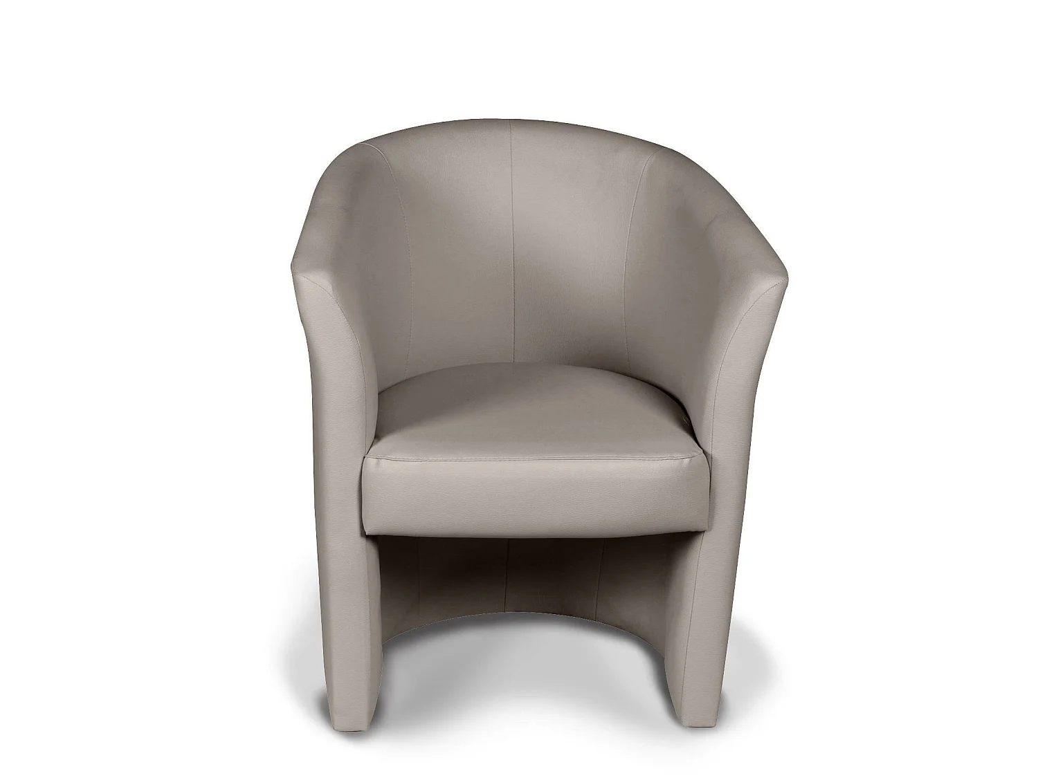 Dpanett fauteuil, Woonkamerfauteuil, Gestoffeerde zitting, Stoel met armleuningen van eco-leer, 64x63h76 cm, Grijs