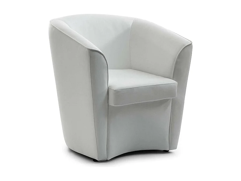 Talamo Italia Fauteuil Annaluna Wit Armleuningen, Ondersteunt 200 kg, Zithoogte 46 cm, Made in Italy