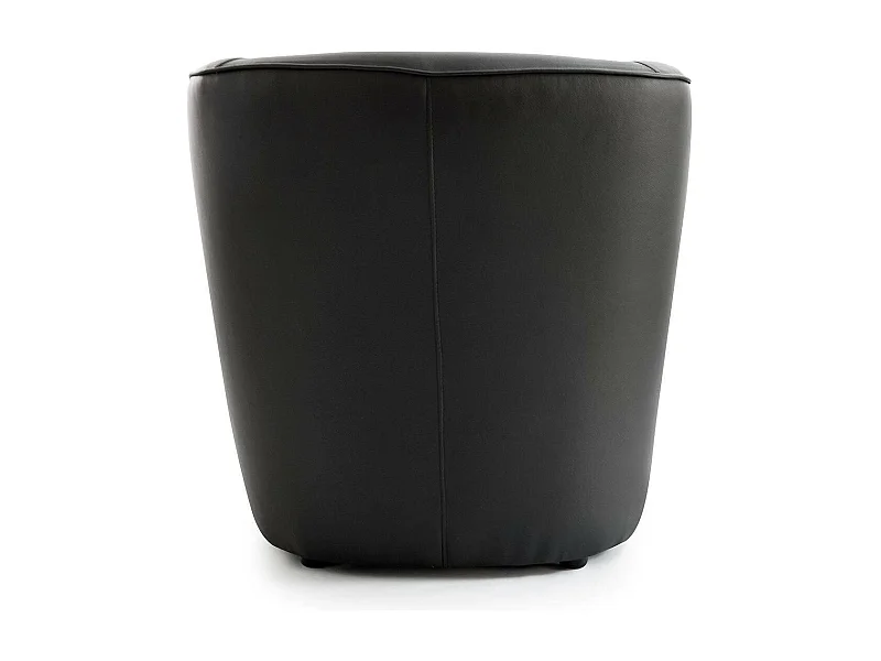 Fauteuil Annaluna, Fauteuil de salon, 100% Made in Italy, Fauteuil relaxant en éco-cuir, 70x60h74 cm, Noir