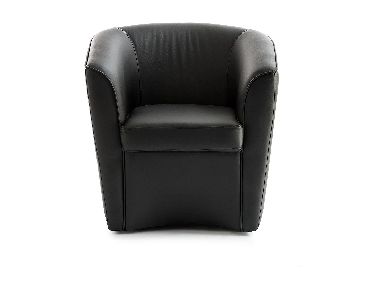 Annaluna fauteuil, Woonkamerfauteuil, 100% Made in Italy, Ontspannende fauteuil van ecoleer, 70x60h74 cm, Zwart