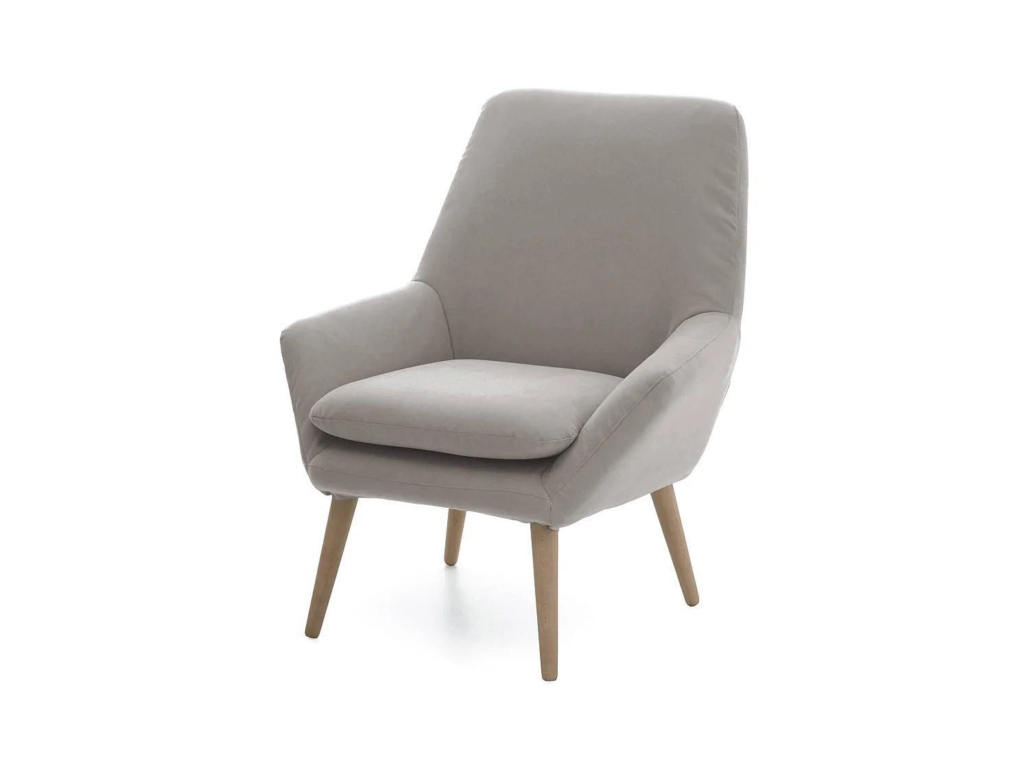 Fauteuil Annarita, fauteuil lounge design, 100% Made in Italy, fauteuil relaxant en tissu rembourré, 80x70h95 cm, Gris