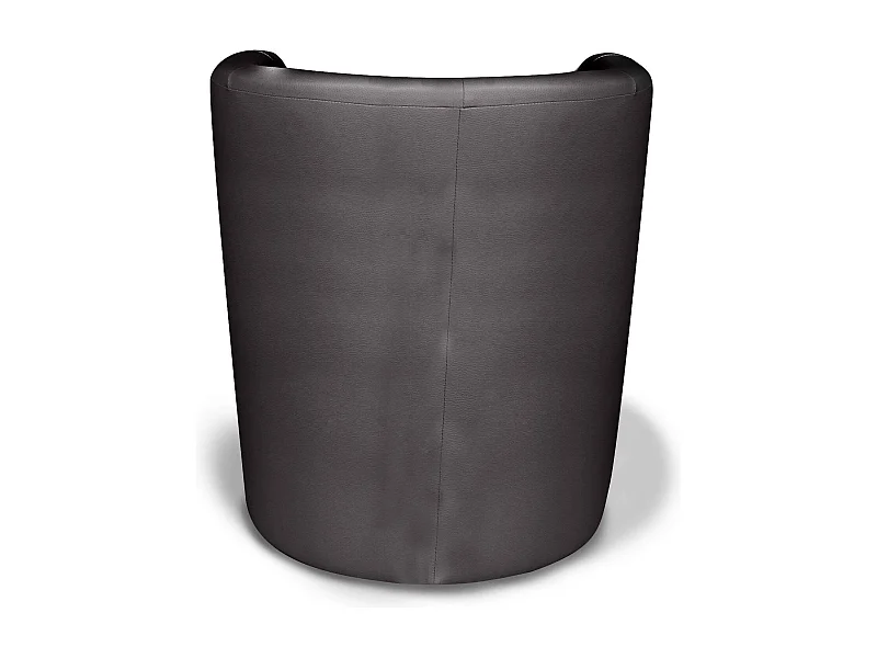 Dpanett fauteuil, Woonkamerfauteuil, Gestoffeerde zitting, Stoel met armleuningen van eco-leer, 64x63h76 cm, Zwart