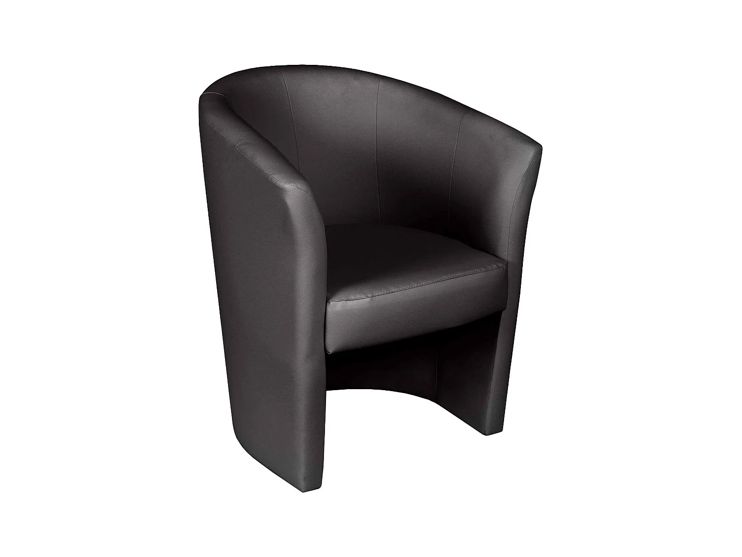 Dpanett fauteuil, Woonkamerfauteuil, Gestoffeerde zitting, Stoel met armleuningen van eco-leer, 64x63h76 cm, Zwart