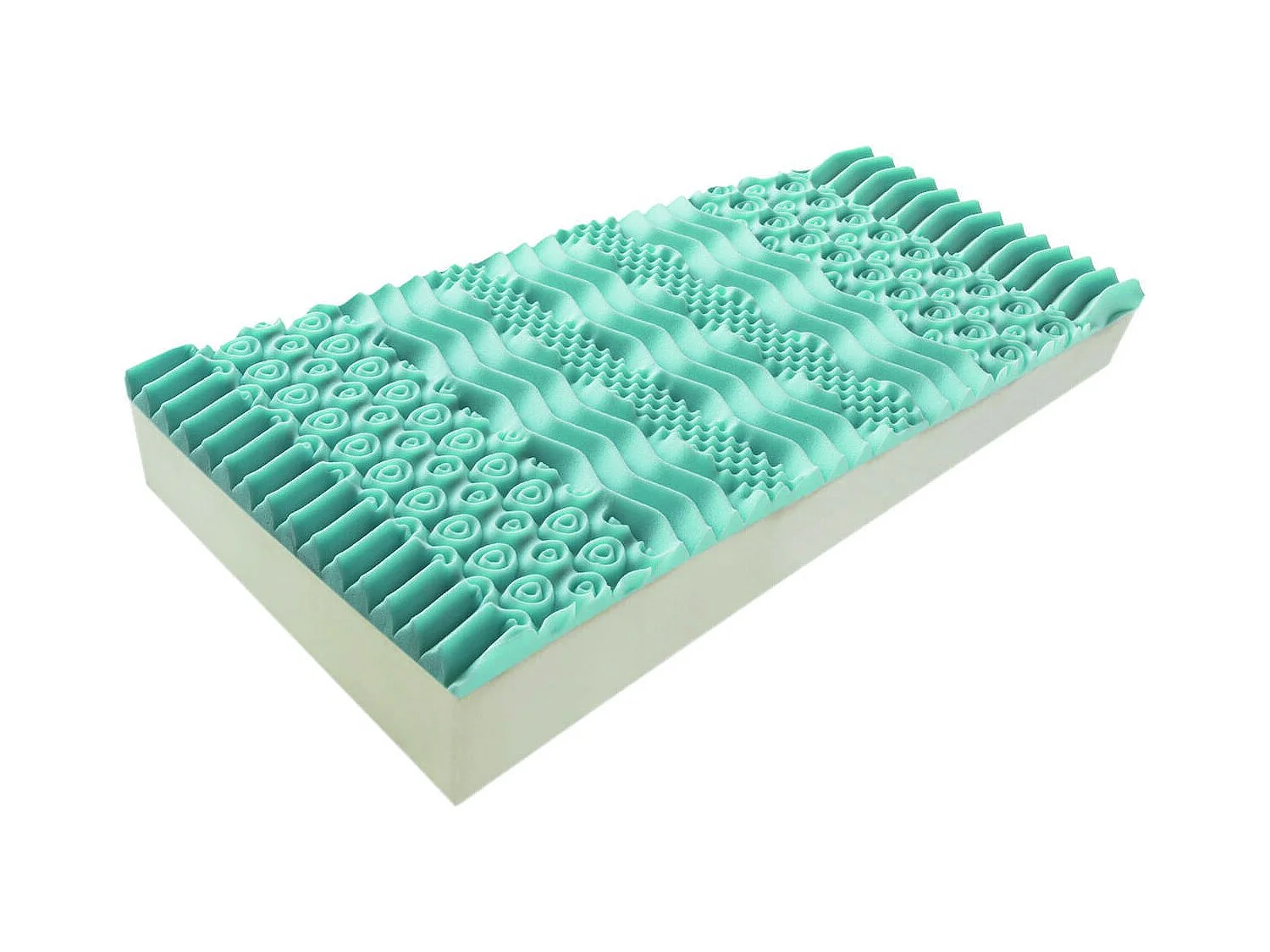 Matelas double Naike, matelas amovible en mousse à mémoire de forme et gel Waterfoam, 100% Made in Italy, anti-acariens et hypoallergénique, 160x200h27 cm