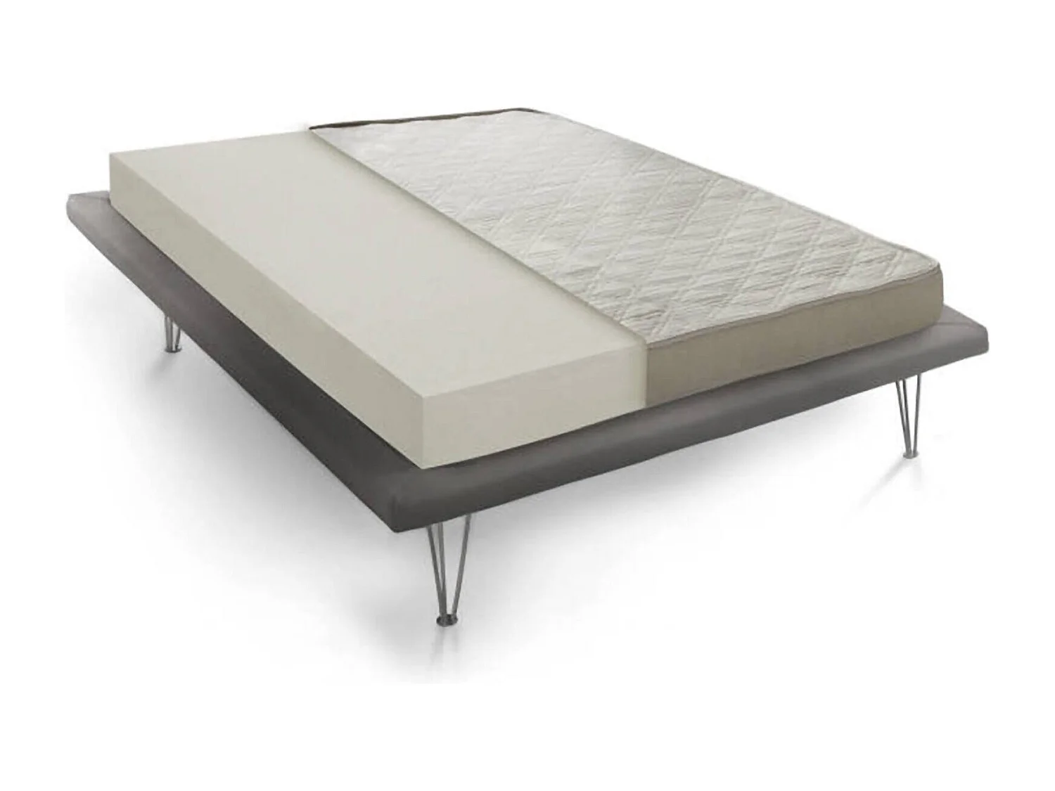 Matelas double Daria, matelas Waterfoam, 100% Made in Italy, Anti-acariens et Hypoallergénique, 120x190h14 cm