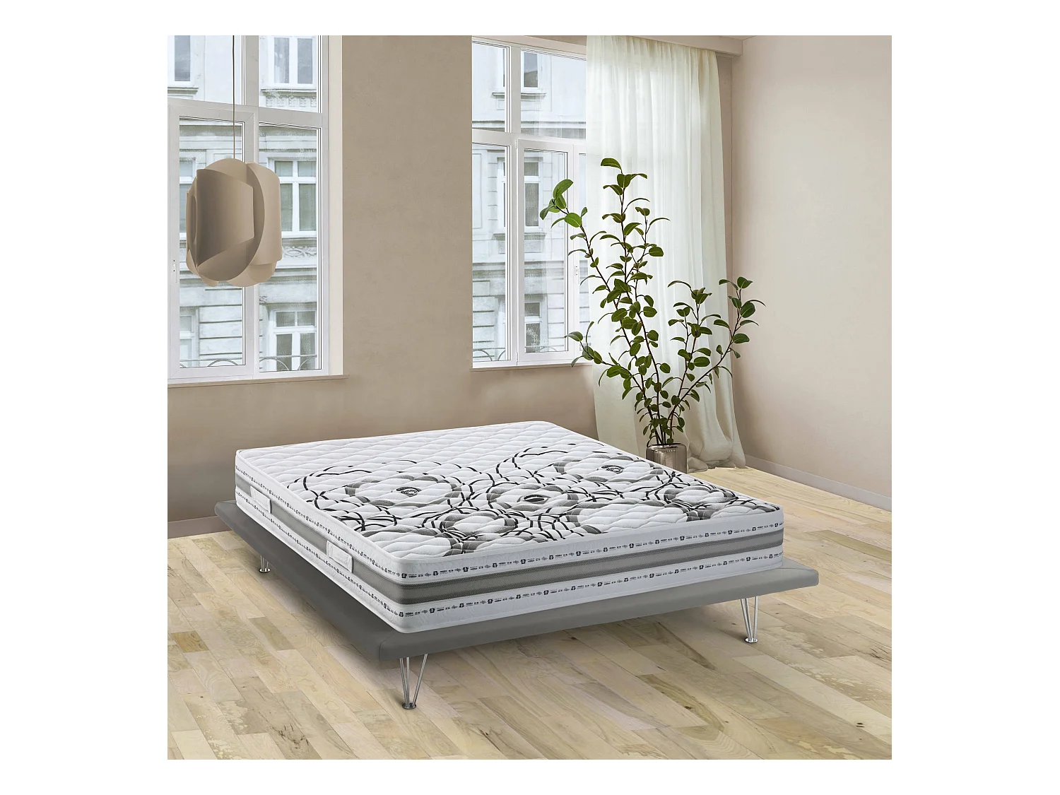 Materasso matrimoniale Silvana, Materasso in Memory foam e Waterfoam, 100% Made in Italy, Anti acaro e Anallergico, Cm 160x190h 22