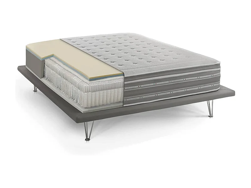 Colchão de solteiro Tamara, Ortopédico em Memory Foam e micromolas ensacadas, 100% Fabricado na Itália, Antiácaro e Hipoalergênico, 80x190h37 cm