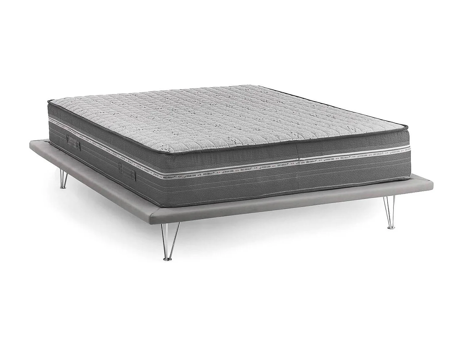 Talamo Italië Eenpersoonsmatras Orietta 80x190x32h cm Grijs Afneembaar Geschikt voor 80x190 cm Bedframe, Made in Italy