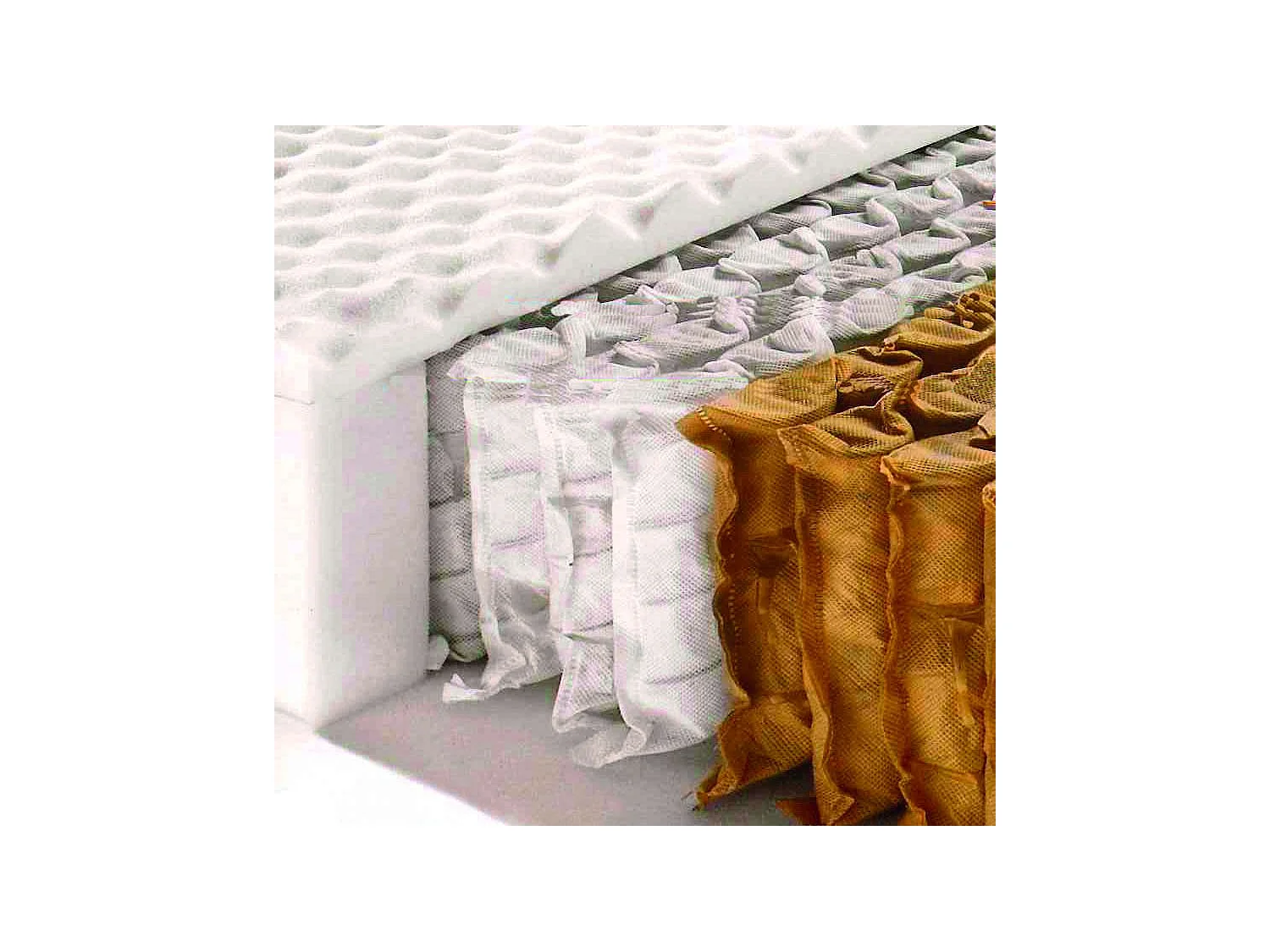 Matelas double Natalina, matelas à mémoire de forme et à ressorts ensachés, 100% Made in Italy, anti-acariens et hypoallergénique, 160x190h26 cm