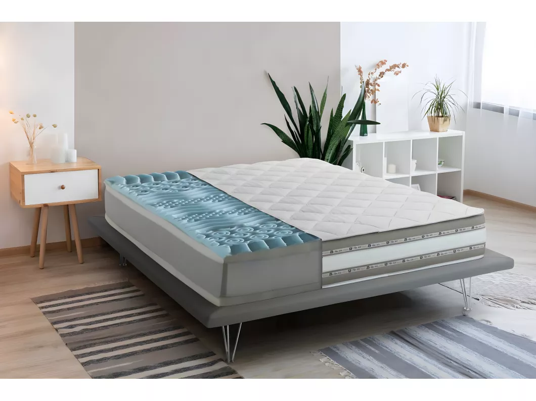 Kauf Unique Teodora-Doppelmatratze, Memory Foam- und Gel-Matratze mit 9 differenzierten Zonen, 100 % Made in Italy, milbenhemmend und hypoallergen, 140 x 200 x 27 cm