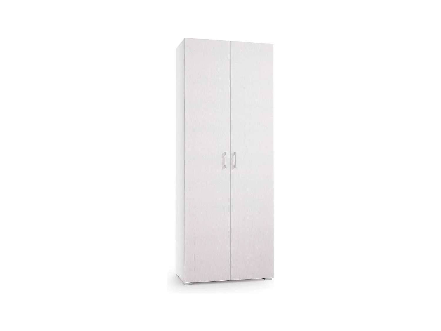 Ginestra multifunctionele kledingkast, Lineaire kast met 2 draaideuren, Kledingkast met 6 planken, Modern schoenenrek, 100% Made in Italy, 72x37h195 cm, Wit