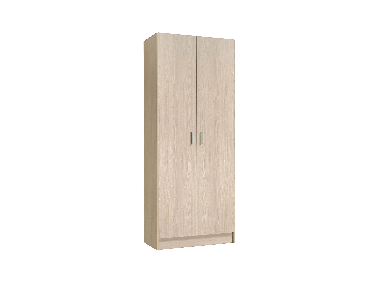 Charleston multifunctionele kledingkast, Bezemkast met 2 deuren, Schoenenrek met planken, Bezemkast, cm73x37h180 cm, Eiken