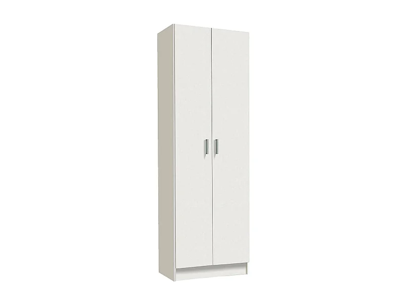 Armadio multiuso Portsmouth, Mobile ausiliario a 2 ante, Guardaroba portascarpe moderno, Scarpiera verticale, 59x37h180 cm, Bianco
