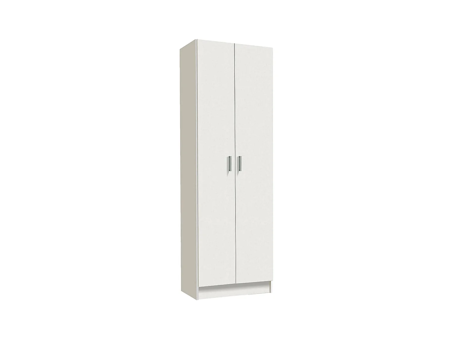Armoire polyvalente Portsmouth, Armoire auxiliaire avec 2 portes, Armoire à chaussures moderne, Étagère à chaussures verticale, 59x37h180 cm, Blanc