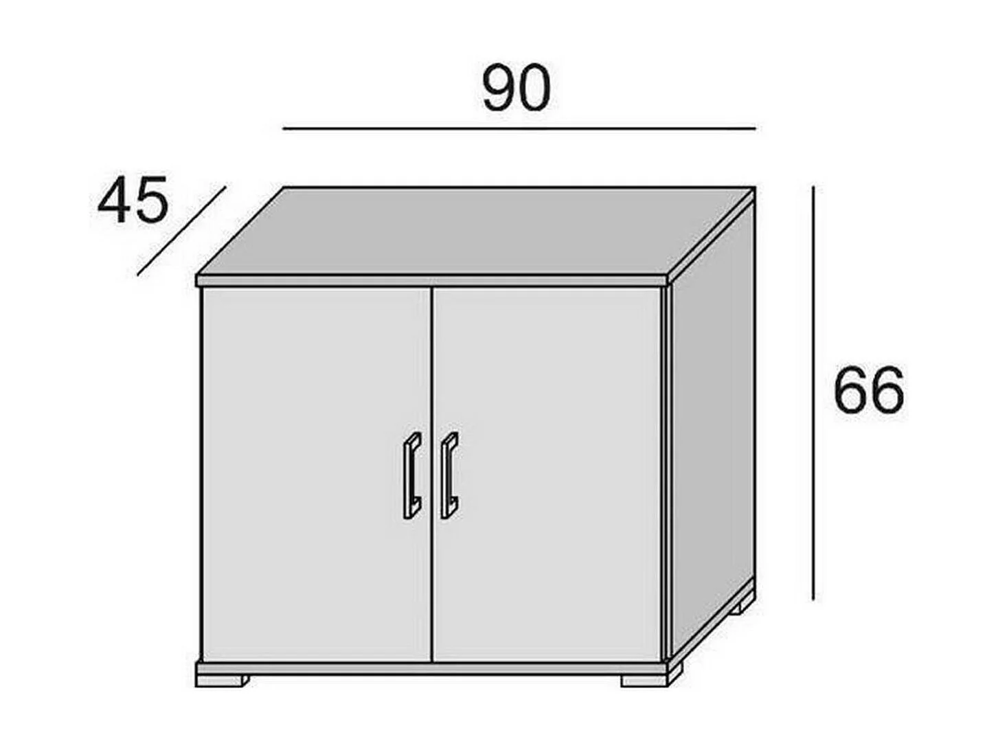 Armoire polyvalente à 2 portes Bucaneve