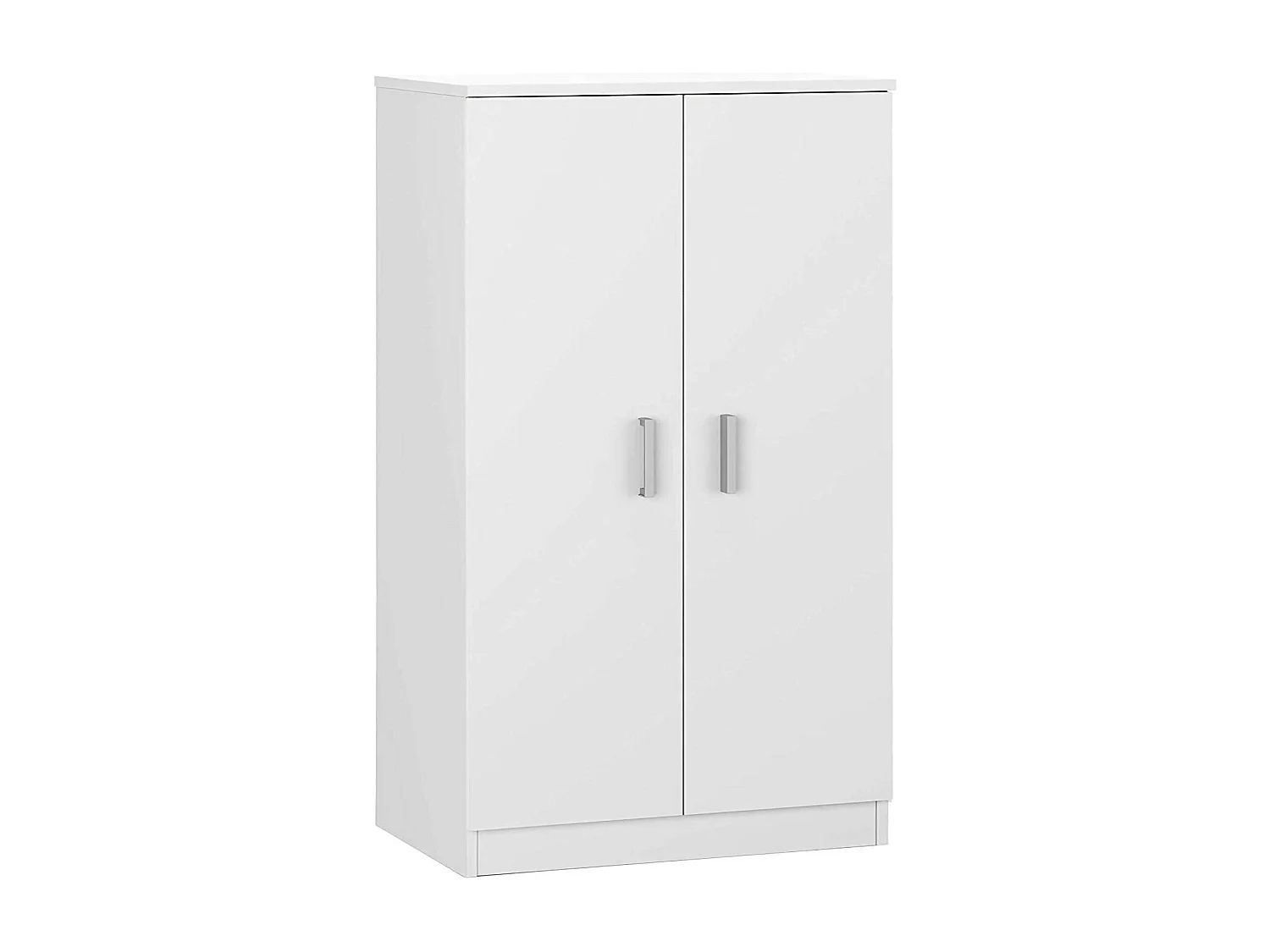 Armário multiuso Norwalk, sapateira de 2 portas, Armário baixo com 6 prateleiras, Sapateira baixa moderna, 75x36h101 cm, Branco