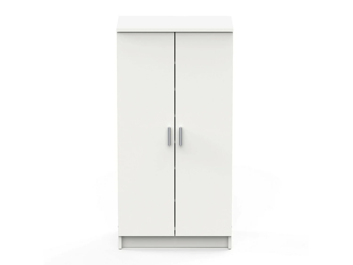 Armoire polyvalente Corona, Armoire auxiliaire avec 2 portes, Armoire à chaussures basse avec 6 étagères, Étagère à chaussures moderne, 55x36h108 cm, Blanc