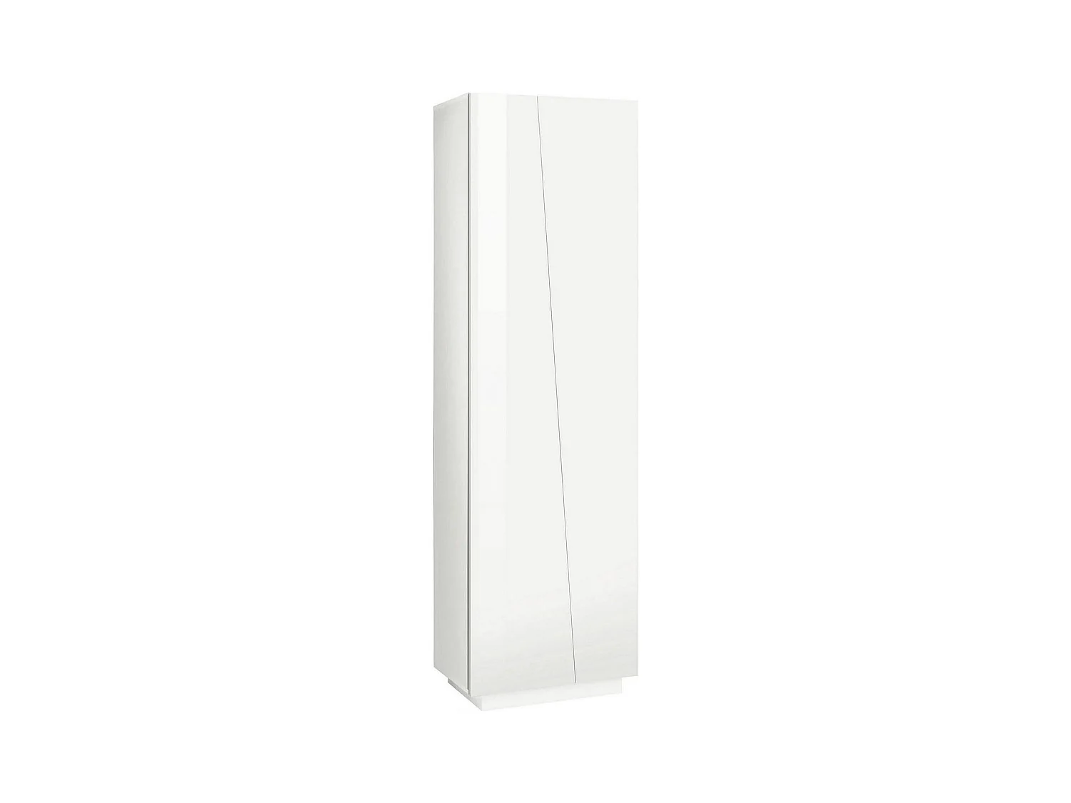 Armoire polyvalente Medea, Étagère à chaussures avec 2 portes et 5 étagères, Armoire multifonctionnelle, 100% Made in Italy, 60x38h200 cm, Blanc brillant