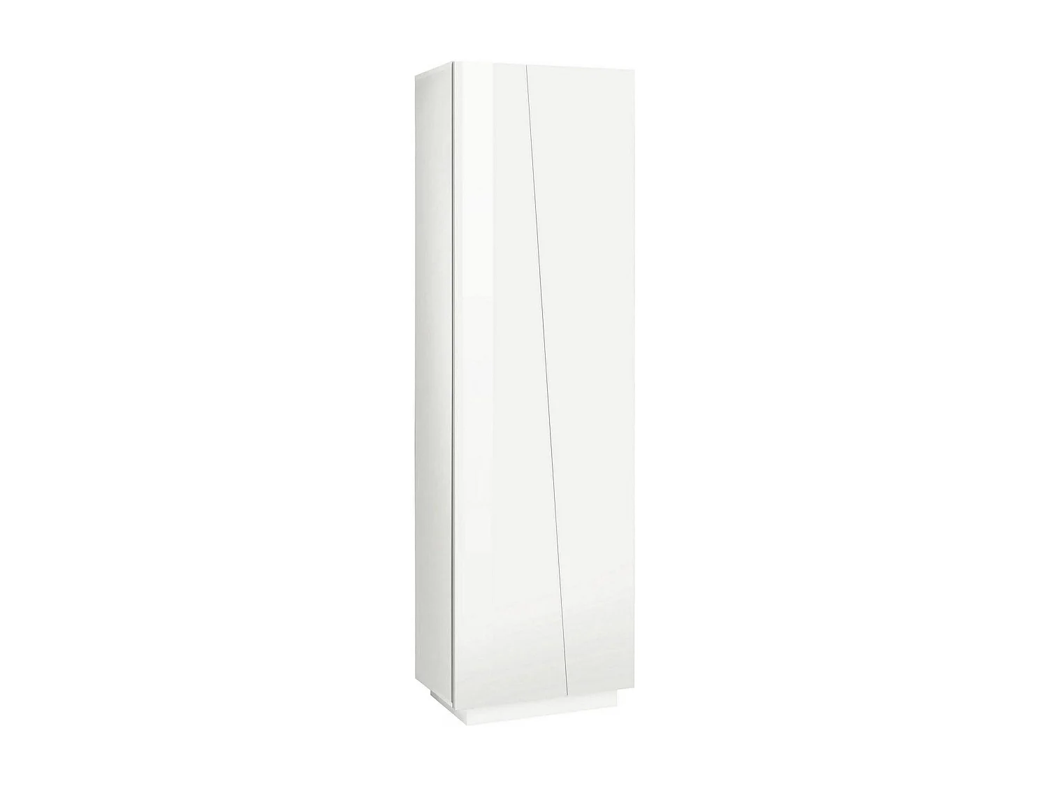 Armadio multiuso Medea, Portascarpe a 2 ante e 5 ripiani, Mobile multifunzione, 100% Made in Italy, cm 60x38h200, Bianco lucido