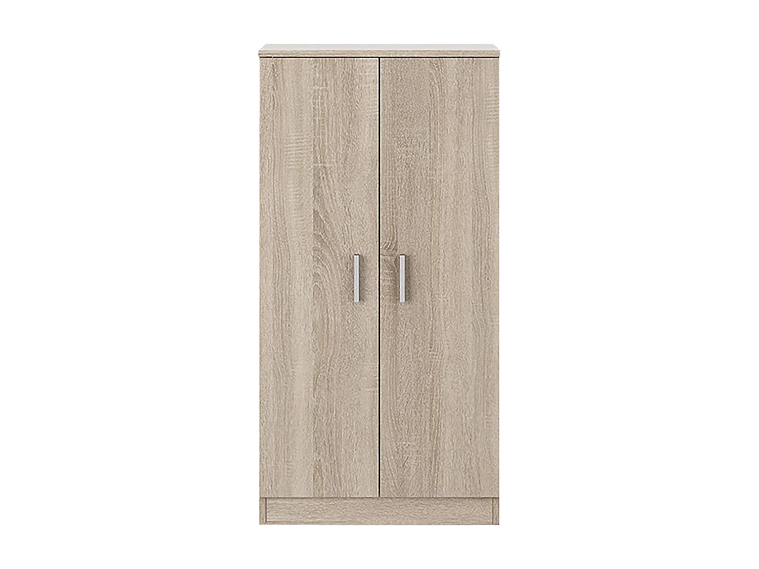 Corona multifunctionele kledingkast, Extra kast met 2 deuren, Lage schoenenkast met 6 planken, Modern schoenenrek, 55x36h108 cm, Eiken