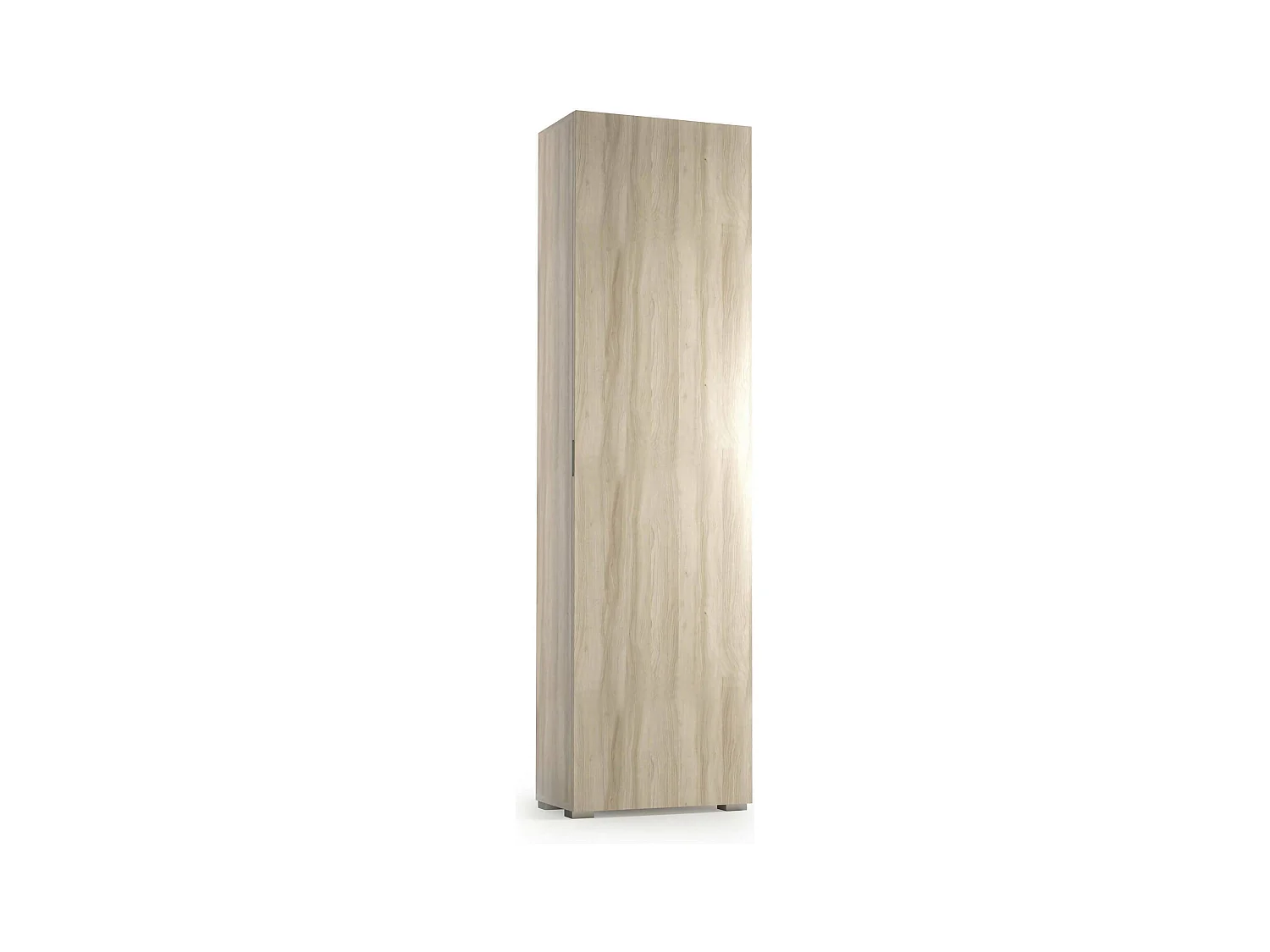Armario multiusos Fiordaliso, Mueble lineal con 1 puerta y 7 estantes, Columna para entrada o baño, Zapatero moderno, 100% Made in Italy, 50x30h182 cm, Olmo