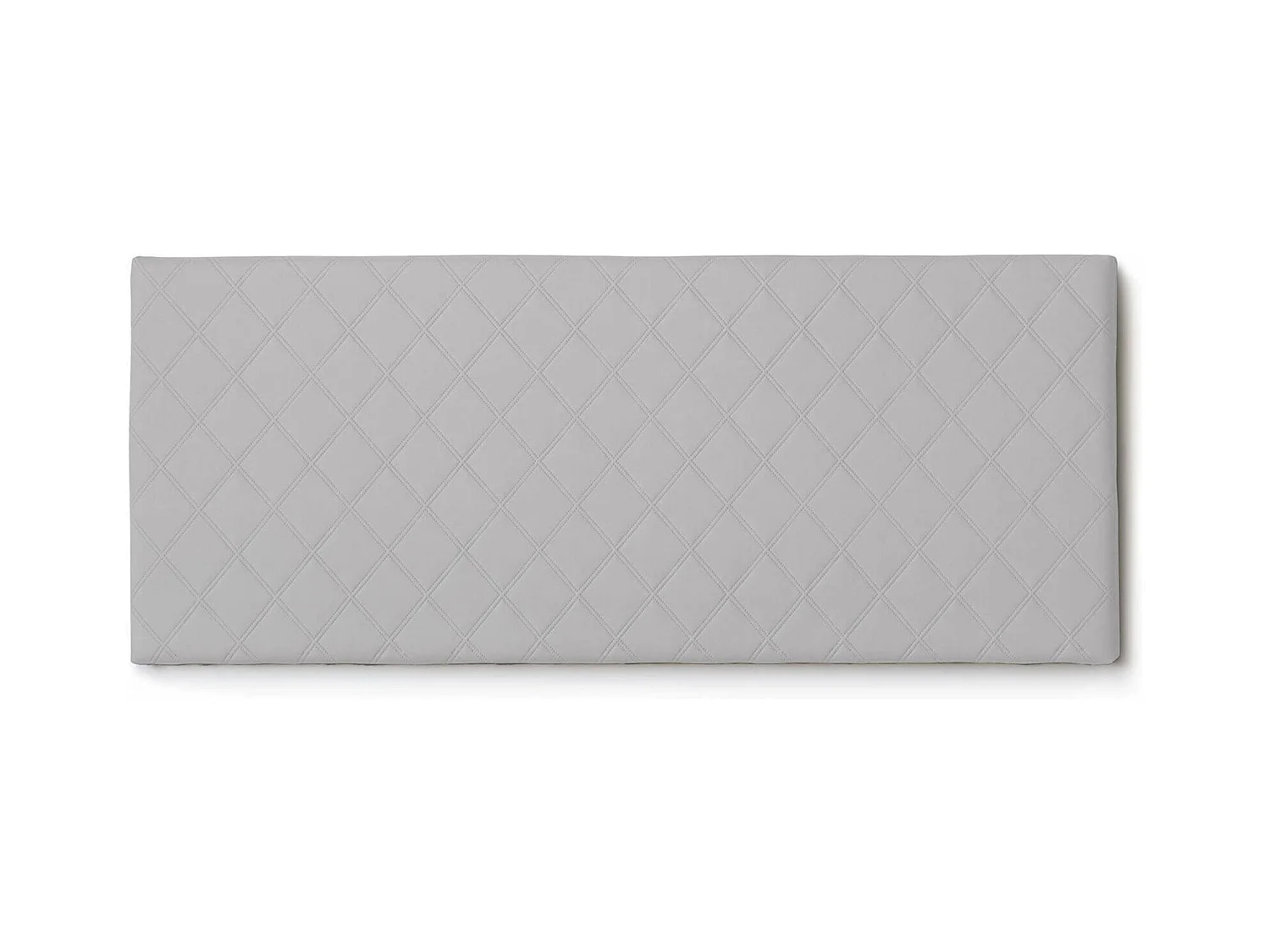 Cama doble Cleopatra, cabecero suspendido en ecopiel, 100% Made in Italy, apto para cama doble, 170x60 cm, Blanco