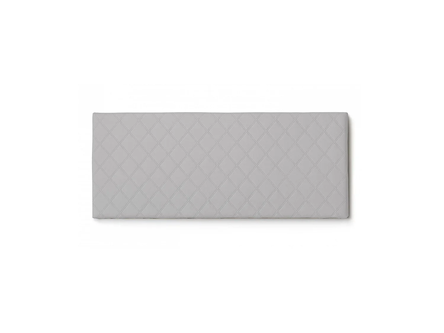 Lit double Cléopâtre, tête de lit murale en éco-cuir, 100% Made in Italy, adaptée pour un lit double, 170x60 cm, Blanc