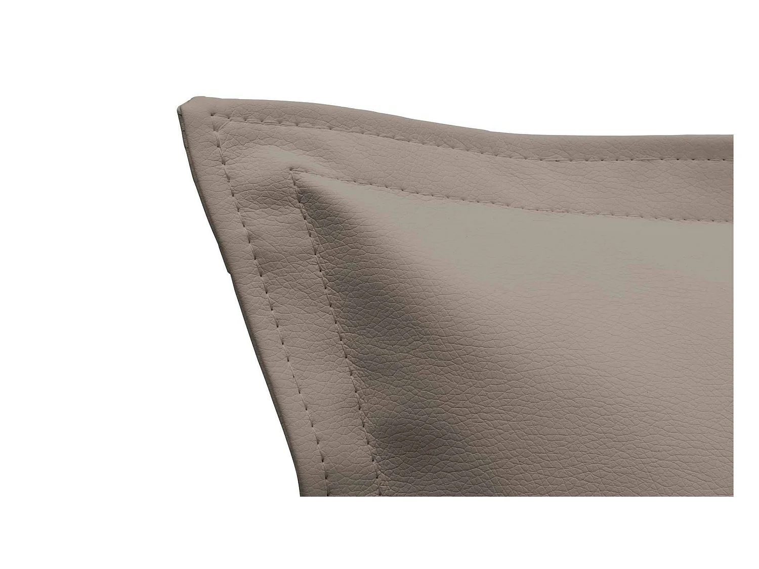 Fatima tweepersoonsbed, Opbergbed met bekleding van eco-leer, 100% Made in Italy, Opening aan de voorkant, inclusief matras van 140x200 cm, Taupe