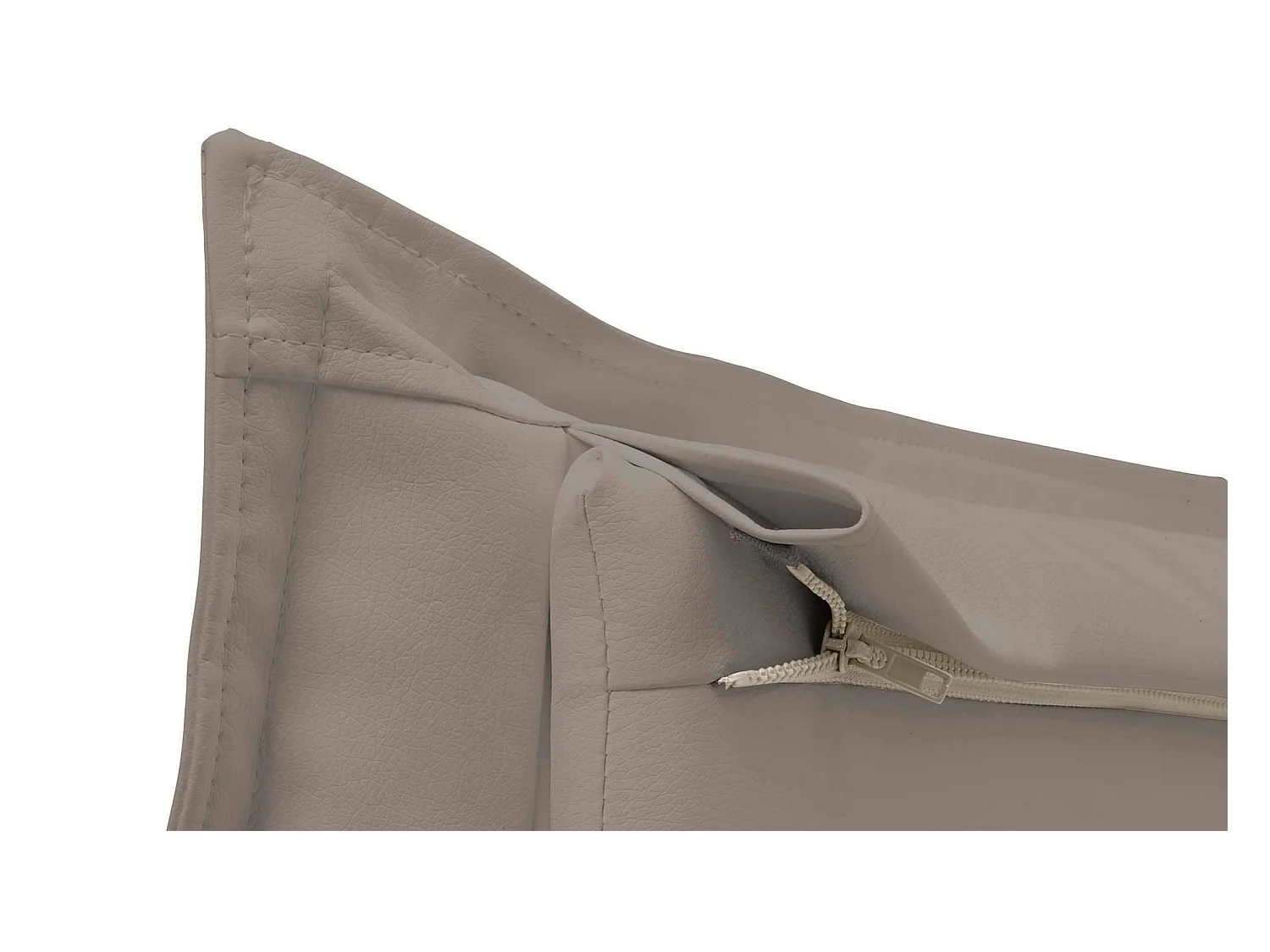 Fatima tweepersoonsbed, Opbergbed met bekleding van eco-leer, 100% Made in Italy, Opening aan de voorkant, inclusief matras van 140x200 cm, Taupe
