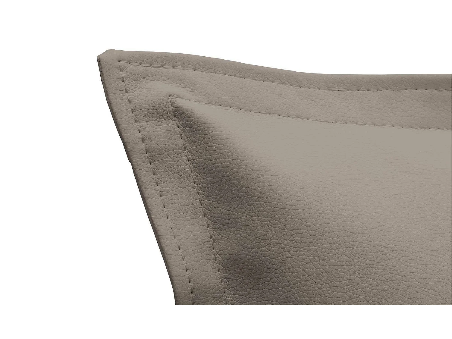 Letto piazza e mezza Olivia, Letto contenitore con rivestimento in ecopelle, 100% Made in Italy, Apertura frontale, adatto per materasso Cm 120x200, Tortora