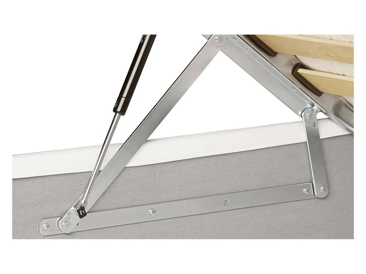 Lit double Clara, Lit coffre avec revêtement en éco-cuir, 100% Made in Italy, Ouverture frontale, avec matelas 120x190 cm inclus, Blanc