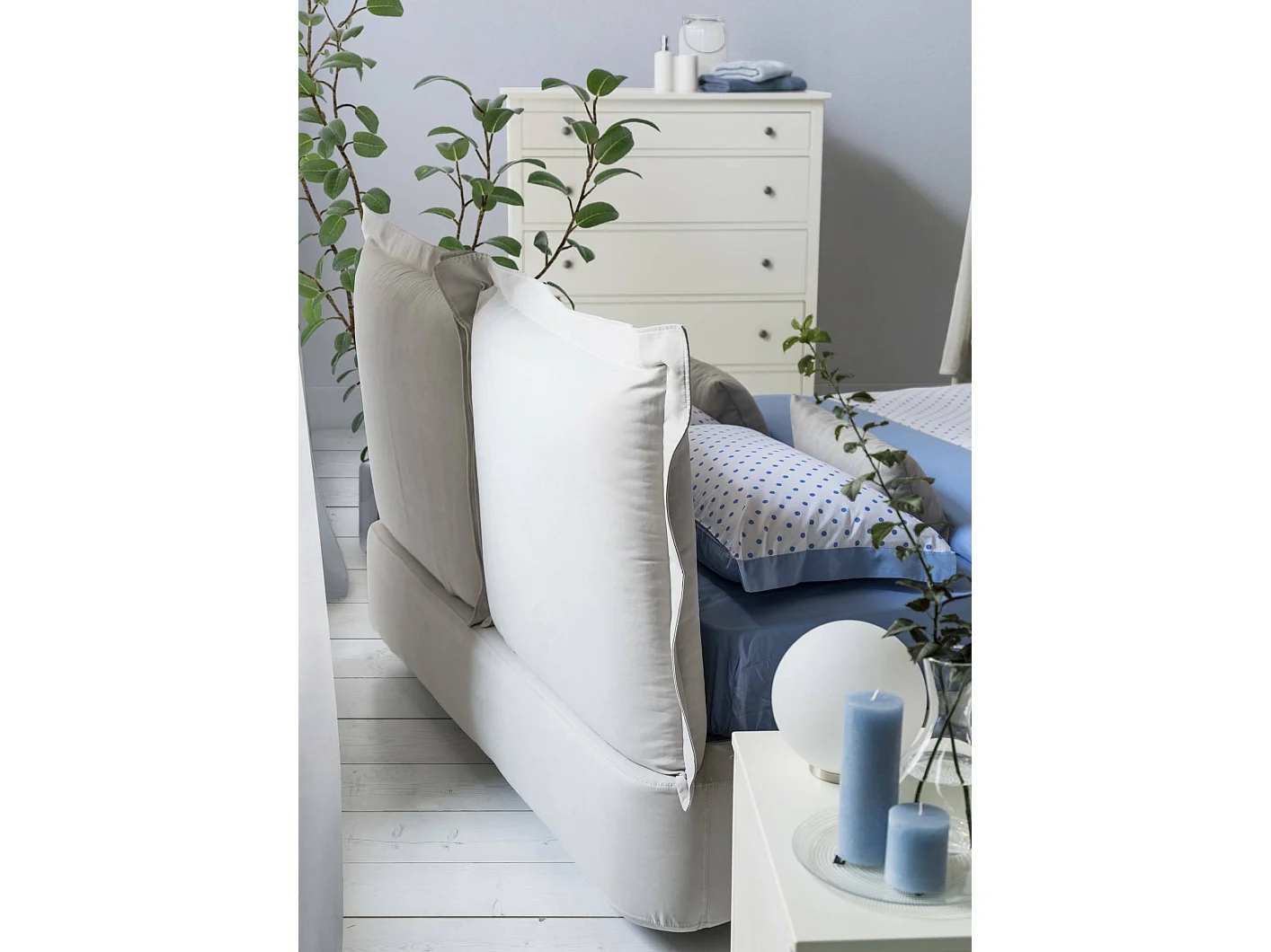 Lit double Cornelia, Lit coffre avec revêtement en tissu, 100% Made in Italy, Ouverture frontale, adapté pour matelas 160x190 cm, Beige