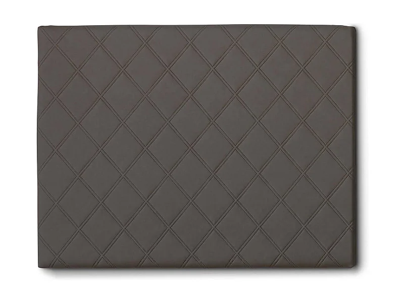 Lit simple Cleziana, tête de lit murale en éco-cuir, 100% Made in Italy, adapté pour un lit simple, 90x60 cm, gris tourterelle