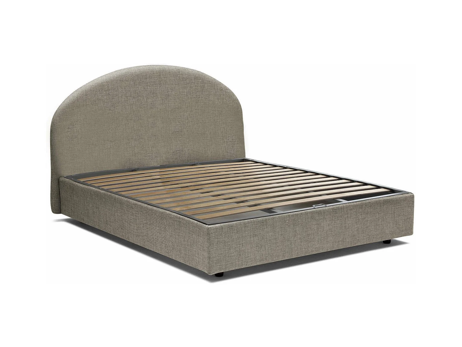 Concetta queensize bed, opbergbed met stoffen bekleding, 100% Made in Italy, opening aan de voorkant, geschikt voor matras 120x190 cm, duifgrijs