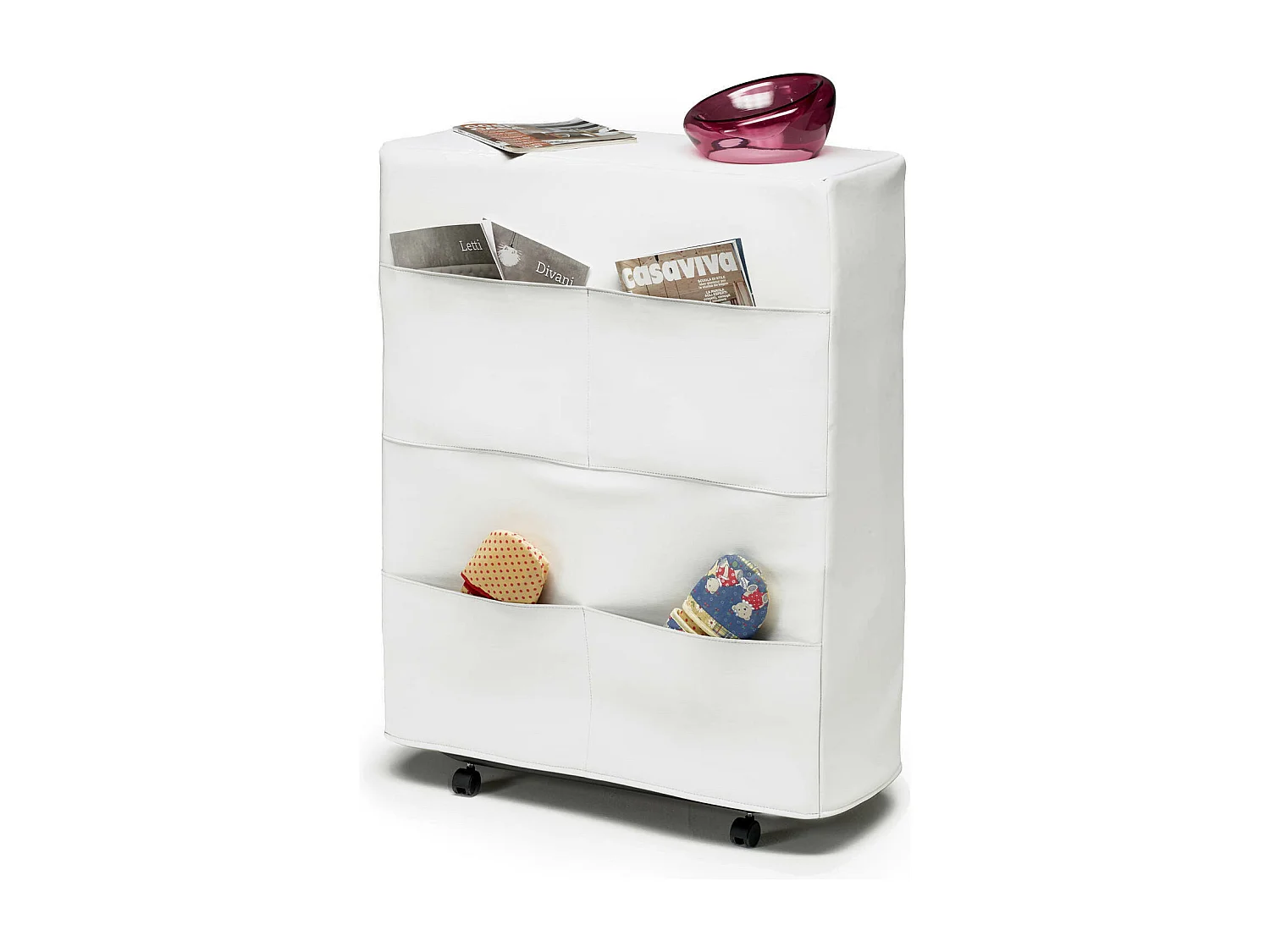 Lit pliant Betta, lit simple orthopédique et pliable, 100% Made in Italy, lit avec revêtement en éco-cuir, avec matelas 80x190 cm inclus, Blanc