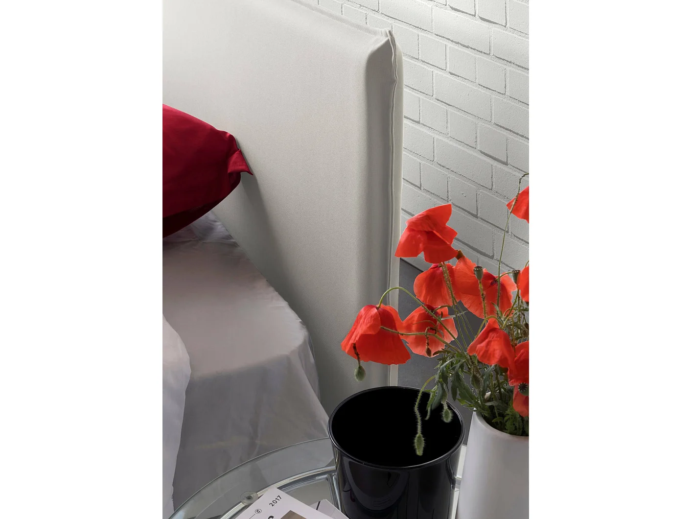 Talamo Italia Éénpersoonsbed Chicca Wit, Inclusief Afneembare Matras, Opbergruimte Made in Italy