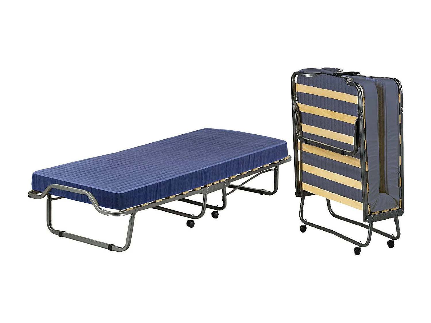 Lit pliant Pricilla, lit imple orthopédique et pliable, 100% Made in Italy, avec matela 80x190 cm inclu