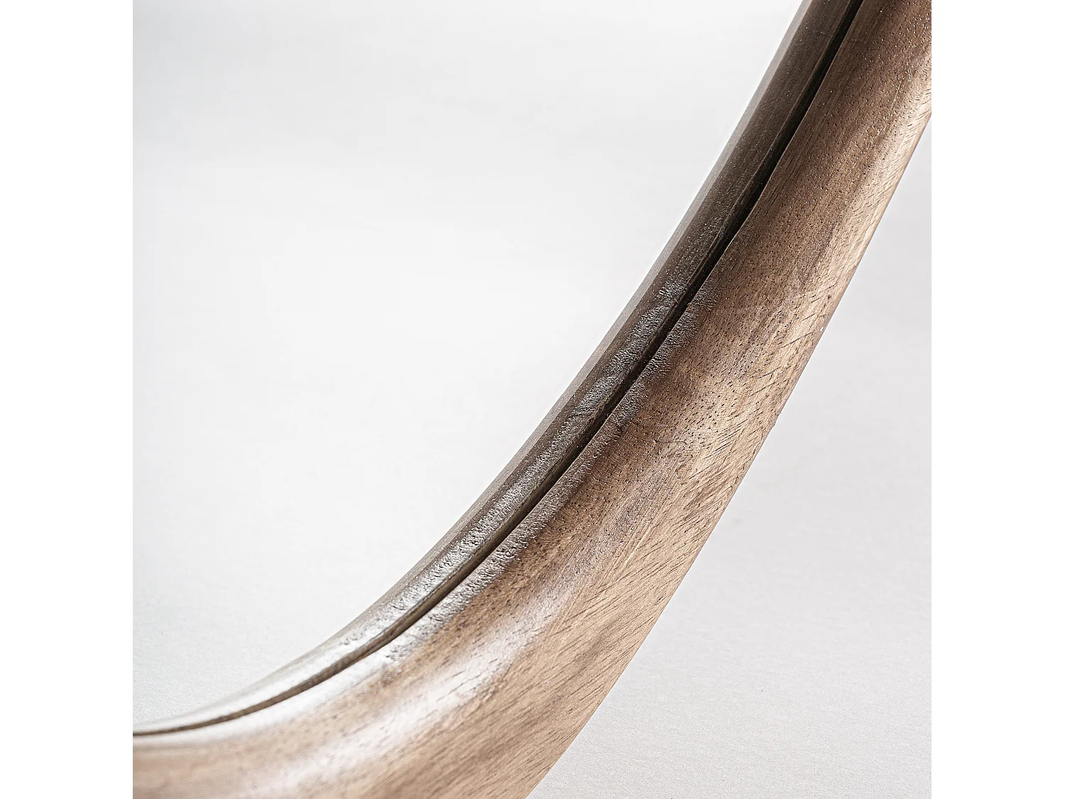 Miroir en bois d’hévéa brun clair 78x3x80 cm