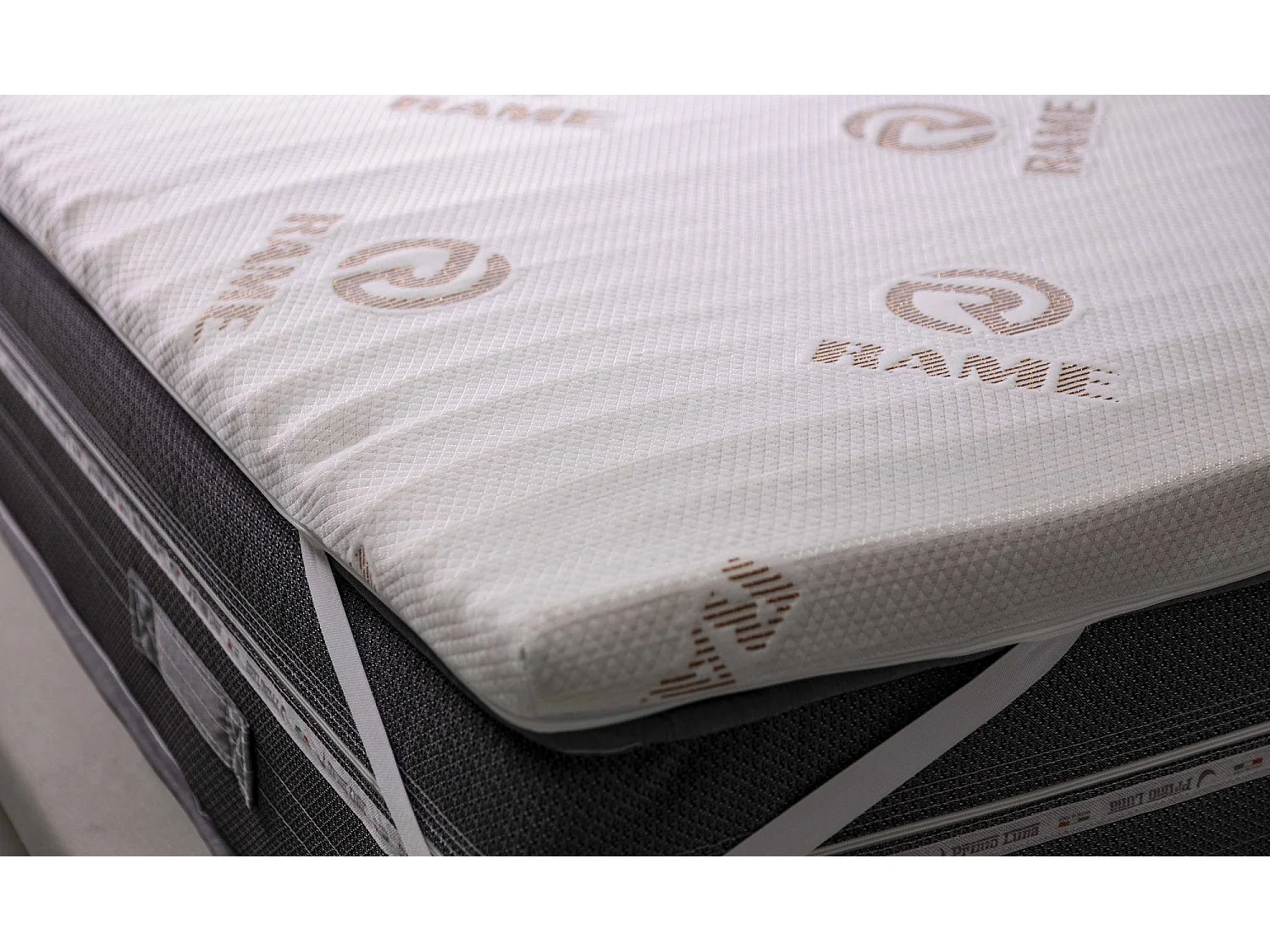 Topper matrimoniale Lucilla, Topper rinnova materasso sfoderabile in Memory Foam e fibre di Rame, 100% Made in Italy, Anti acaro e Anallergico, Cm 160x200h5