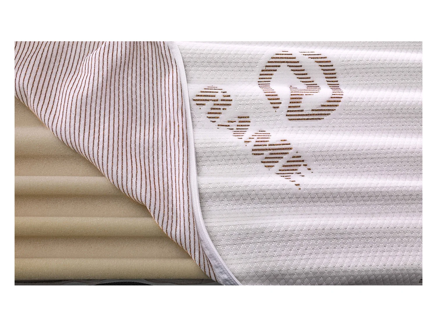 Lucilla dubbele topper, Topper vernieuwt matras met afneembare hoes in Memory Foam en kopervezels, 100% Made in Italy, anti-mijt en hypoallergeen, 160x200h5 cm