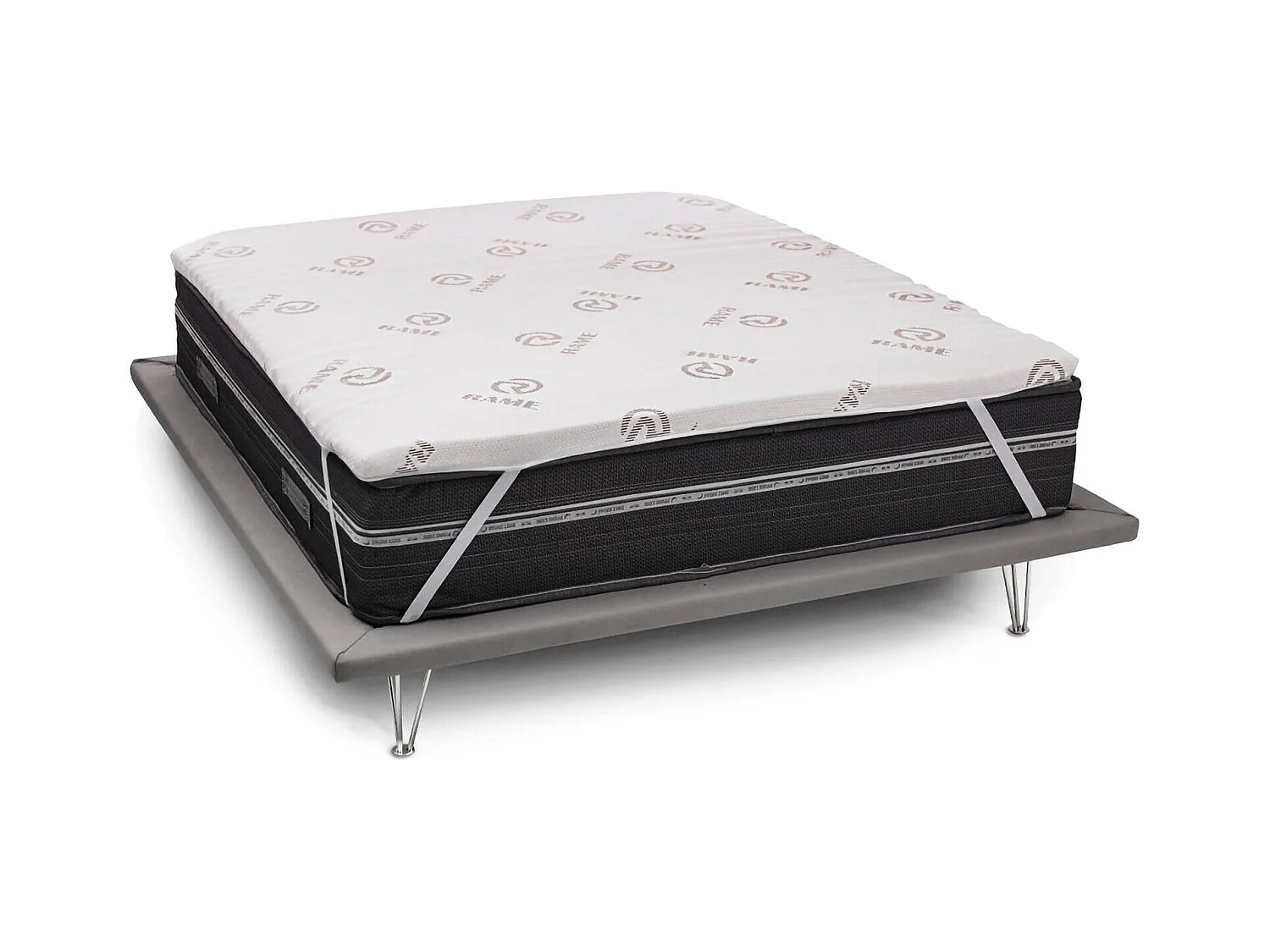 Topper piazza e mezza Alyssa, Topper rinnova materasso sfoderabile in Memory Foam e fibre di Rame, 100% Made in Italy, Anti acaro e Anallergico, Cm 120x190h5