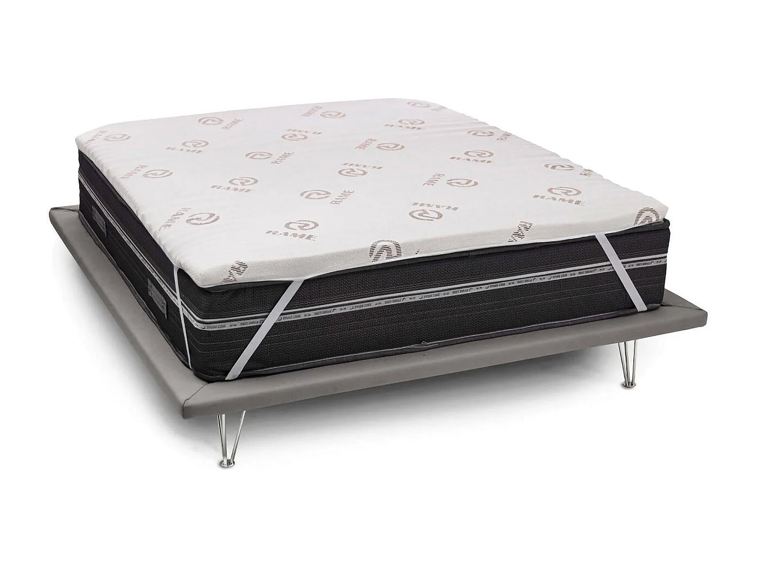 Topper matrimoniale Lucilla, Topper rinnova materasso sfoderabile in Memory Foam e fibre di Rame, 100% Made in Italy, Anti acaro e Anallergico, Cm 160x190h5
