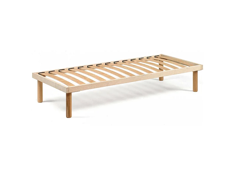 Doppelbettgestell Amira, orthopädisches Untergestell mit Holzlatten, 100 % Made in Italy, 120 x 190 x 31 cm